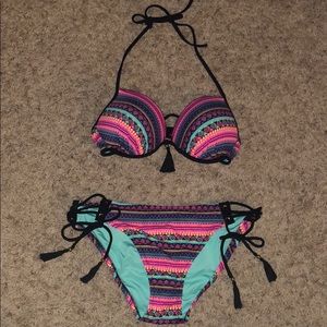 Tribal print swim suit